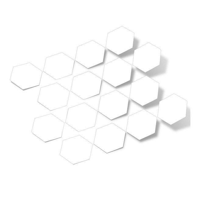 White Hexagon Vinyl Wall Decals