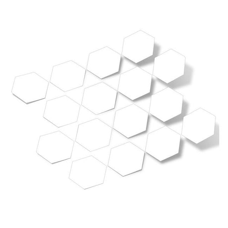 White Hexagon Vinyl Wall Decals