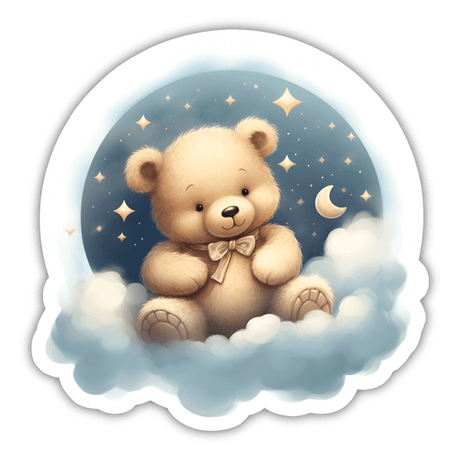 Cute Sleeping little Teddy Bear Sticker