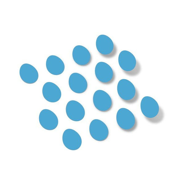 Ice Blue Egg Shape Vinyl Wall Decals