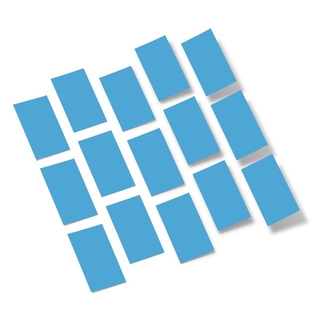 Ice Blue Rectangles Vinyl Wall Decals