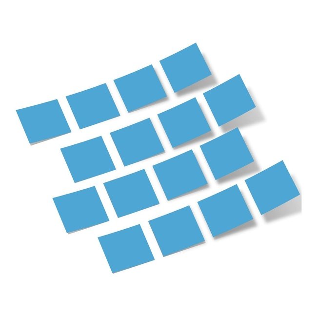 Ice Blue Squares Vinyl Wall Decals