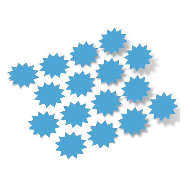 Ice Blue Starburst Vinyl Wall Decals star burst