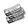 If I Just Passed You On The Right, You're An Idiot Bumper Sticker Decals (3 Pack) | Bumper Stickers | DecalVenue.com