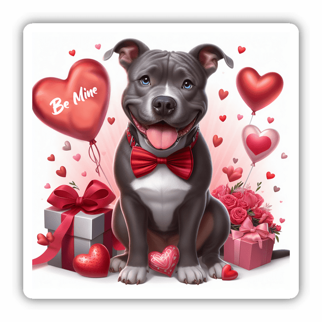 Be Mine Valentine Pitbull
