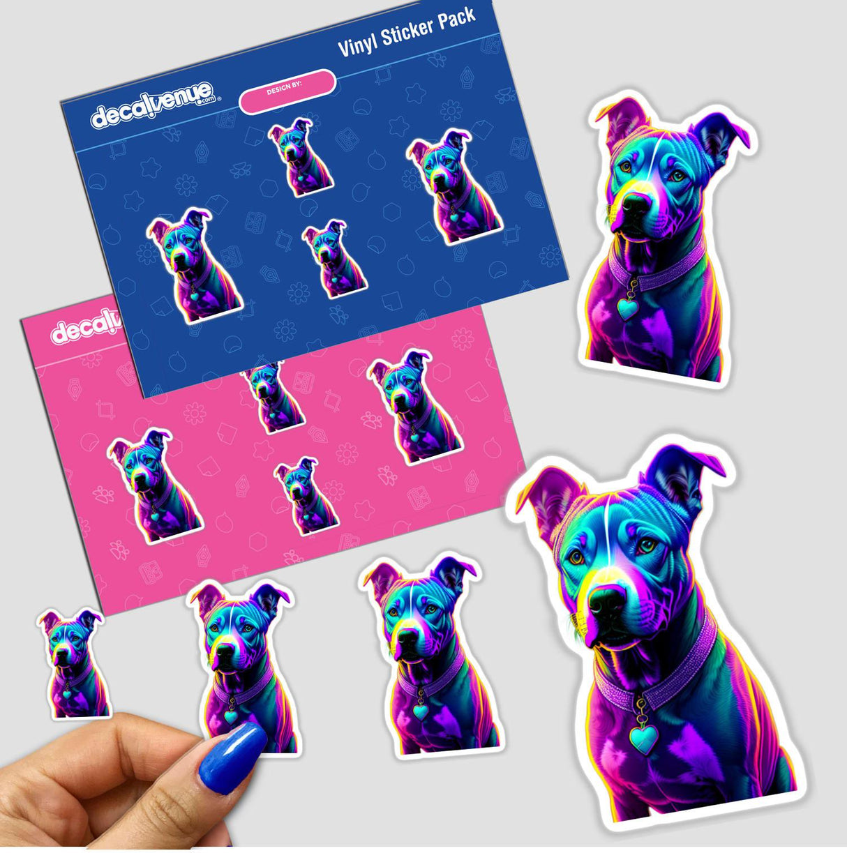 Colorful Neon Pitbull