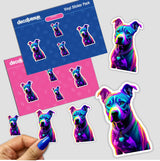 Colorful Neon Pitbull