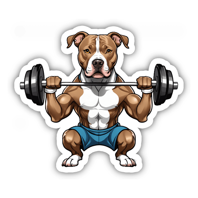 Lifting Squatting Pitbull I