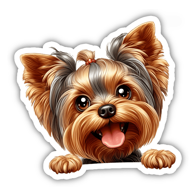 Peeking Boy Yorkie