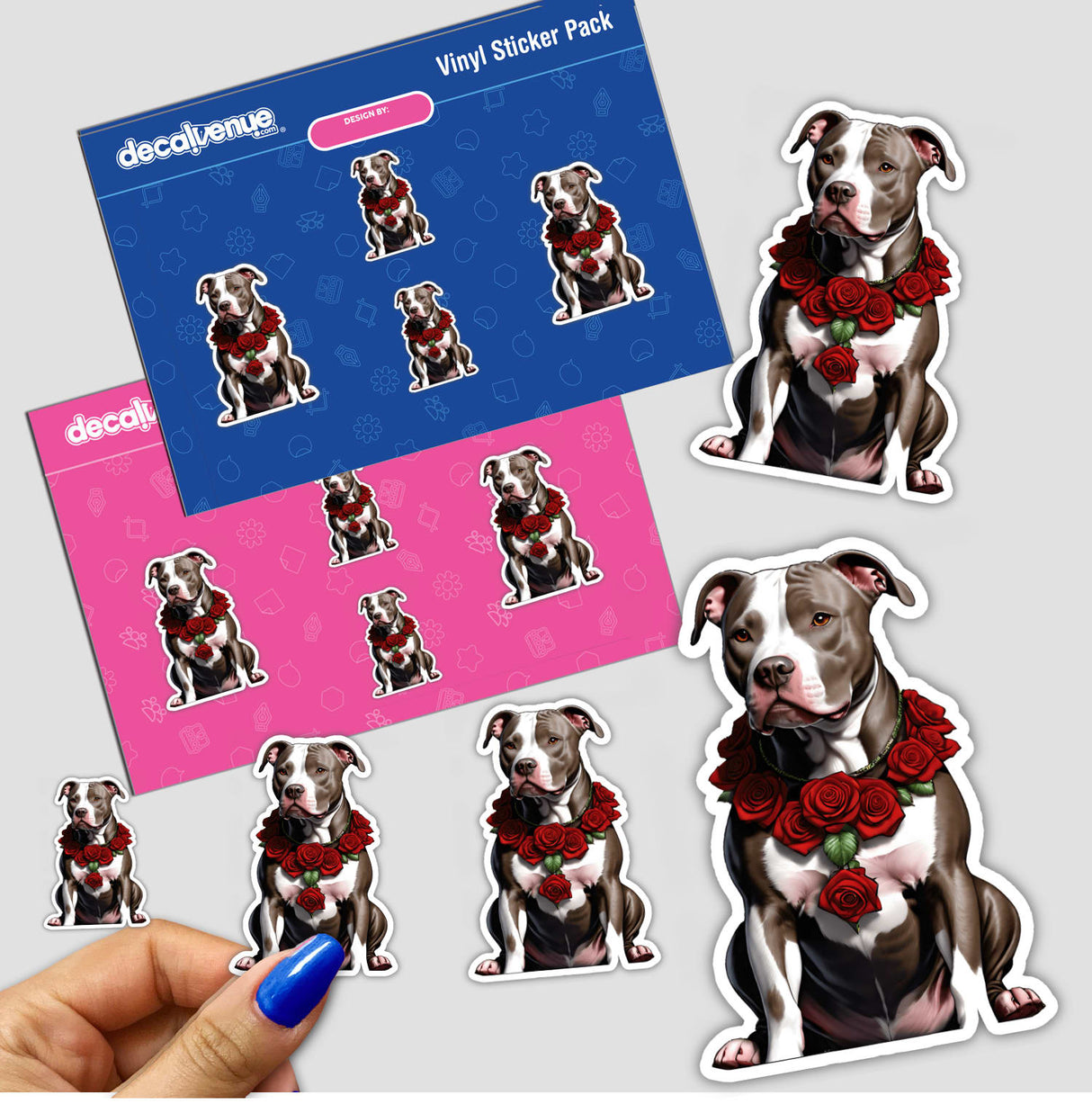 Crowned w/ Red Roses Pitbull