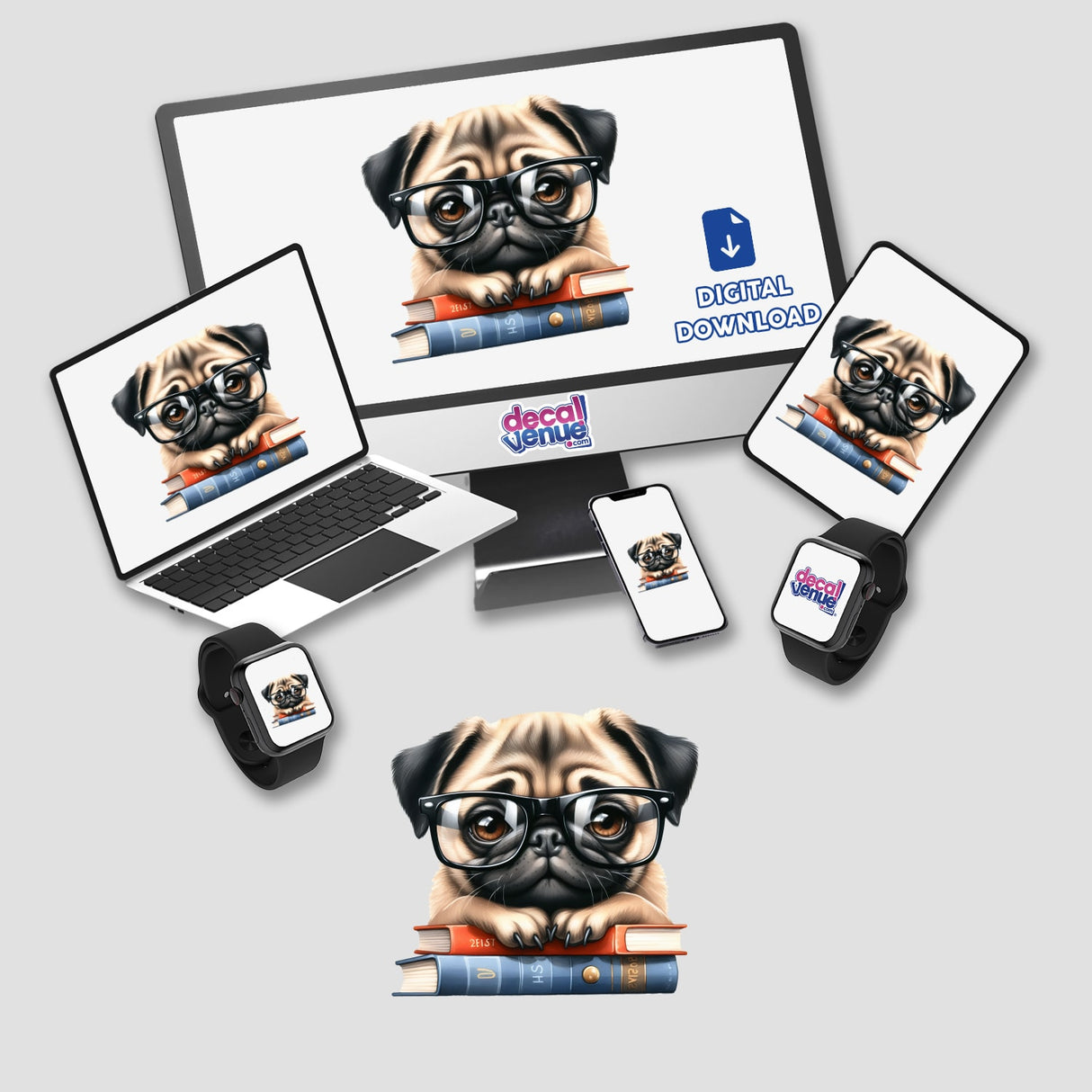 Bookworm Pug