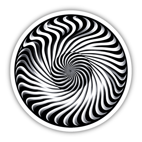 Hypnotic Vortex Optical Illusion Sticker