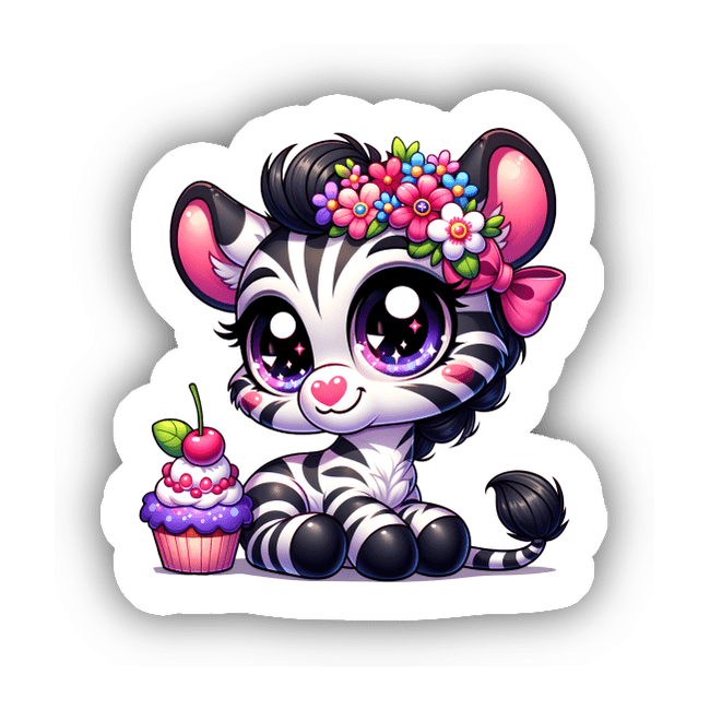 Cute Baby Zebra Sticker