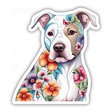 Butterfly and Floral Pitbull Portrait