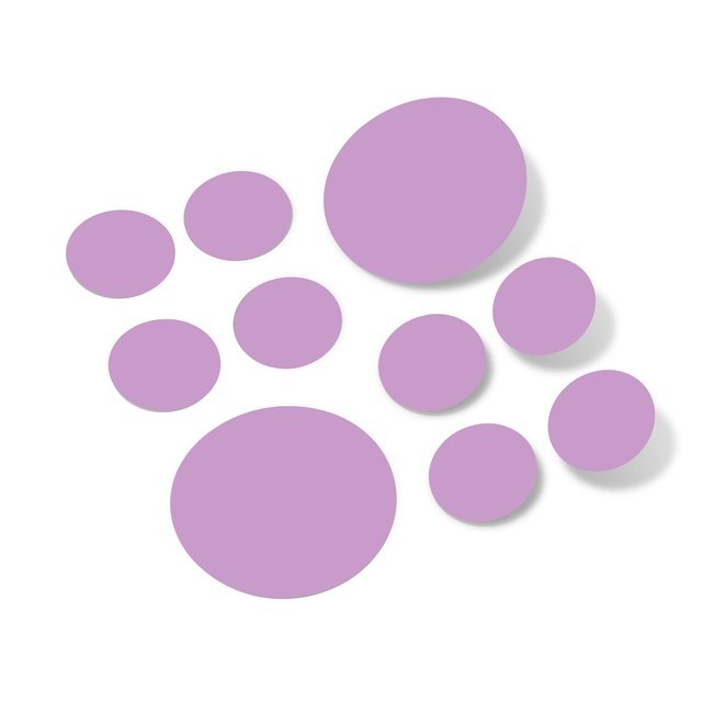 Lilac Polka Dot Circles Wall Decals