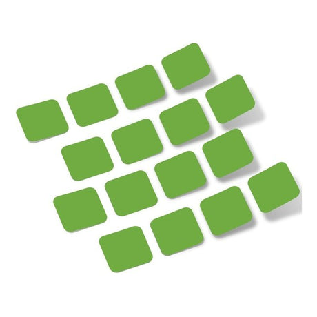 Lime Green Rounded Squares Vinyl Wall Decals