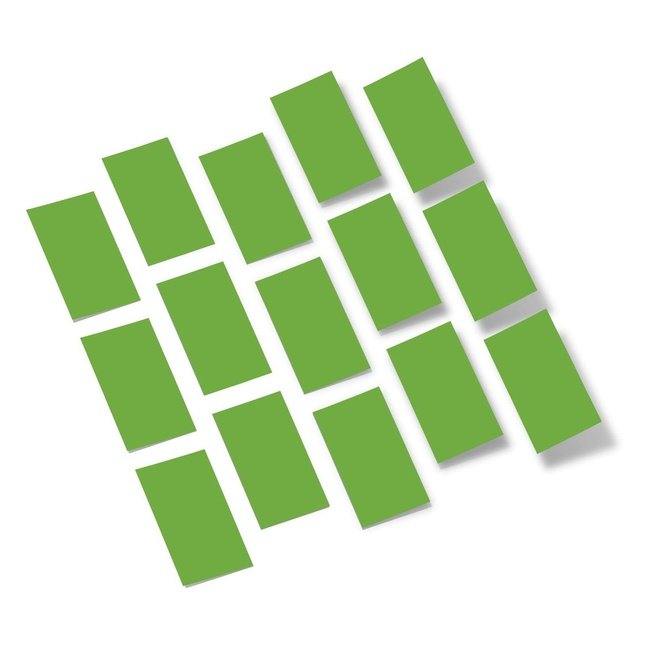 Lime Green Rectangles Vinyl Wall Decals