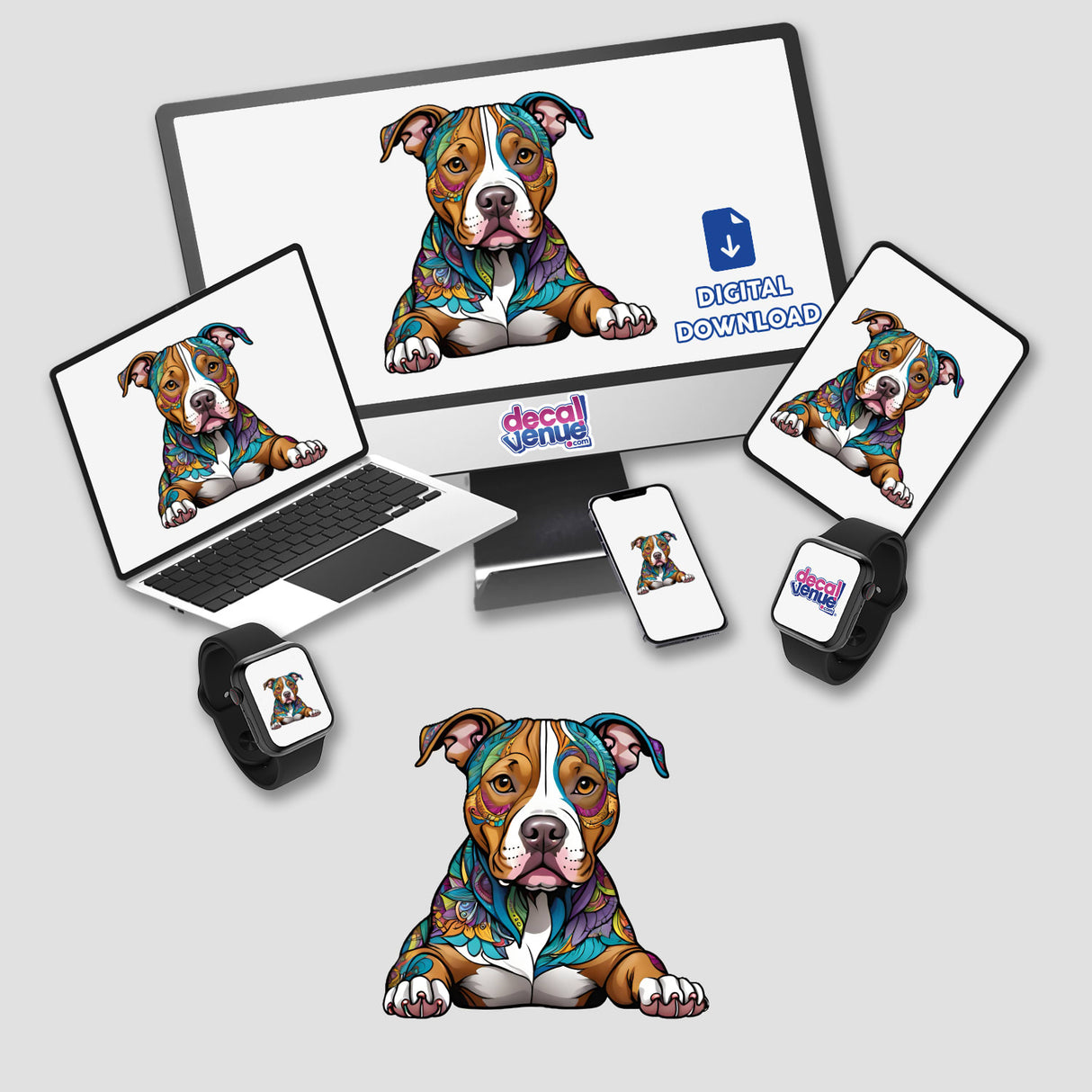 Aztec Pattern Pitbull