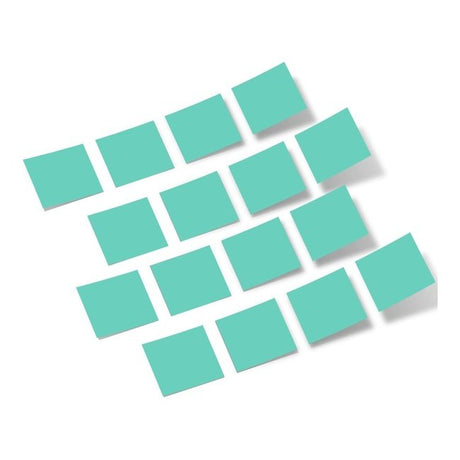 Mint Green Squares Vinyl Wall Decals