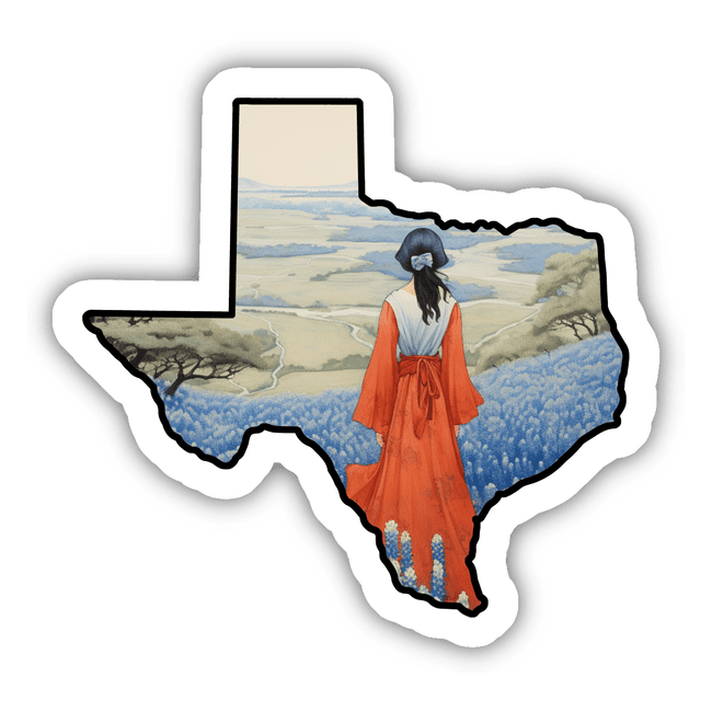 Texas Red Dress & Bluebonnets