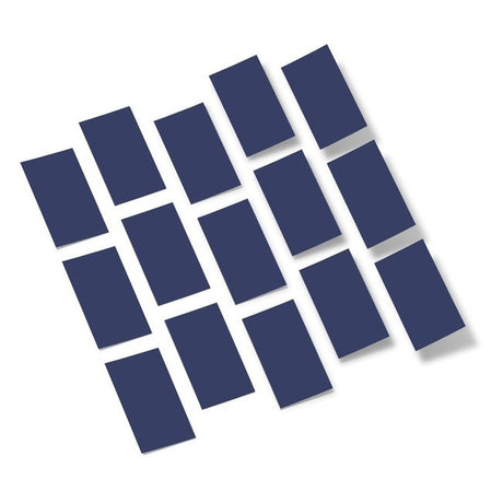 Navy Blue Rectangles Vinyl Wall Decals