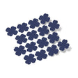 Navy blue shamrock-shaped vinyl wall decals displayed on a white background.