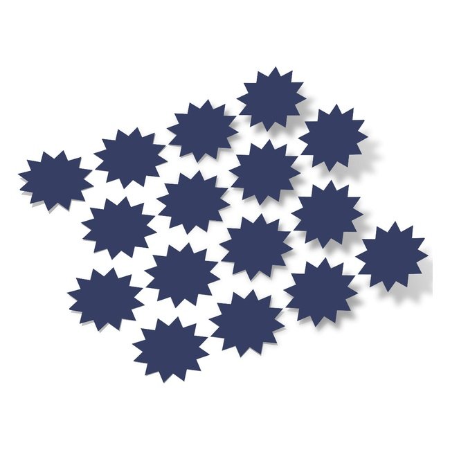 Navy Blue Starburst Vinyl Wall Decals star burst