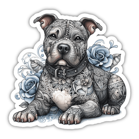 Sugar Skull Resting Pitbull