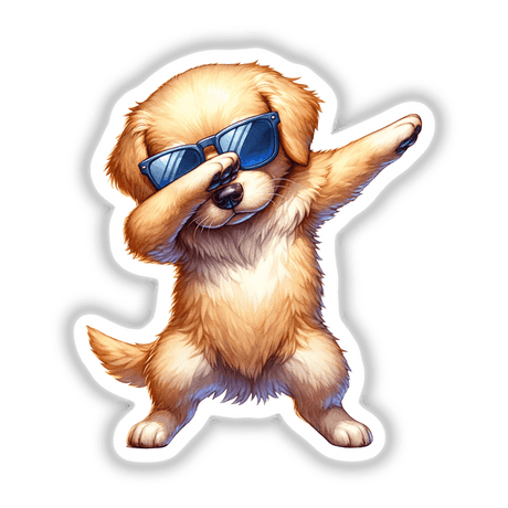 Dabbing Golden Retriever