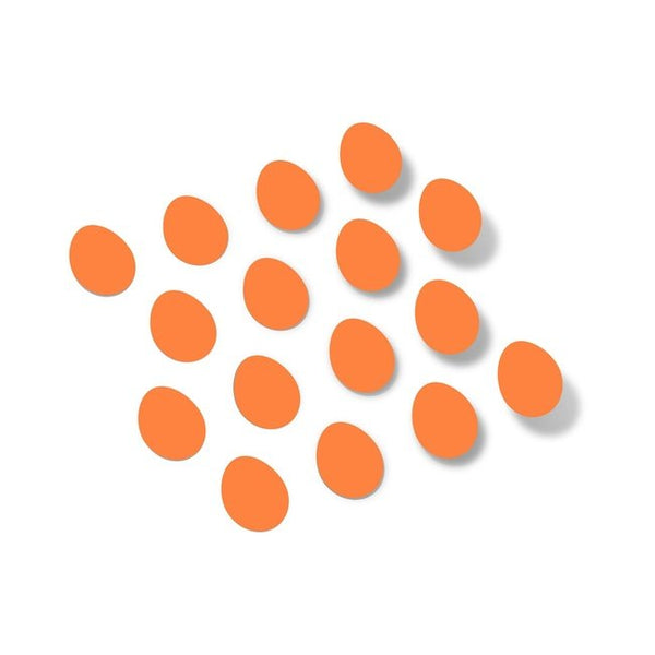 Orange Egg Shape Vinyl Wall Decals