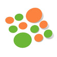 Lime Green / Orange Polka Dot Circles Wall Decals