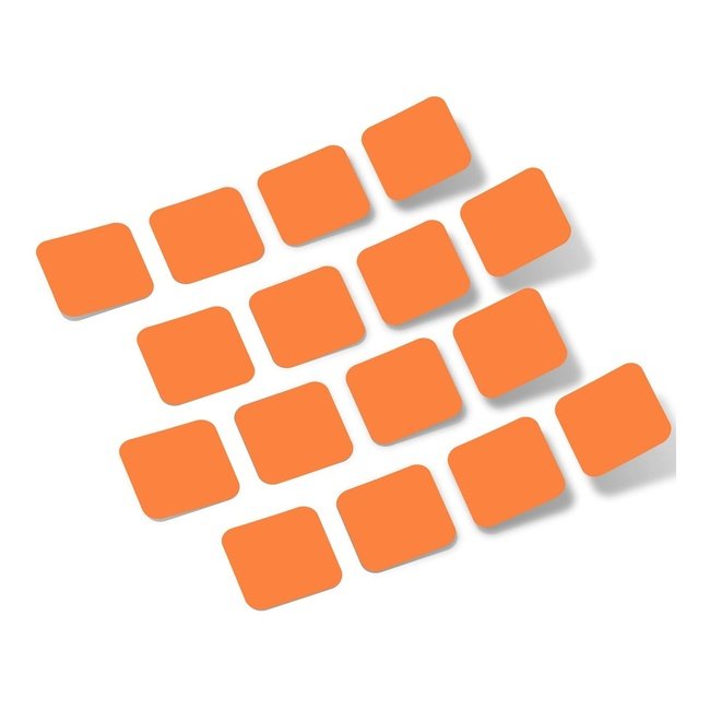 Orange Rounded Squares Vinyl Wall Decals