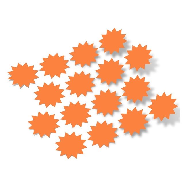 Orange Starburst Vinyl Wall Decals star burst