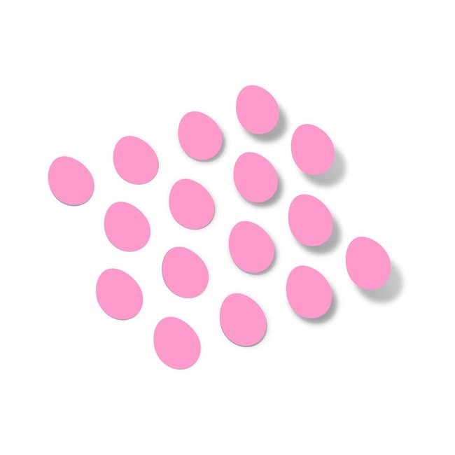Pink Egg Shape Vinyl Wall Decals
