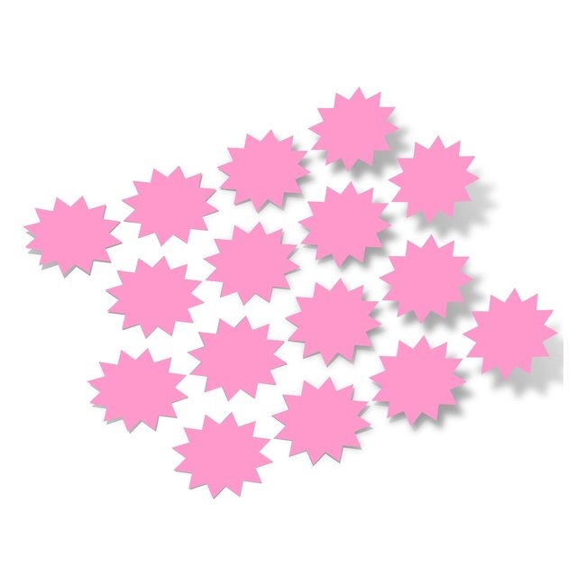 Pink Starburst Vinyl Wall Decals star burst