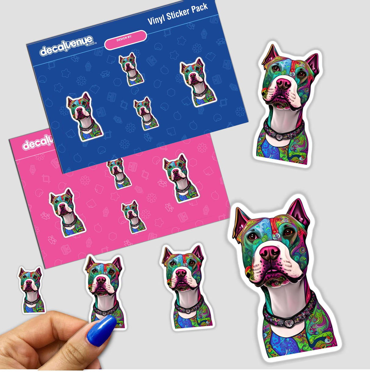 Colorful Sugar Skull Pitbull