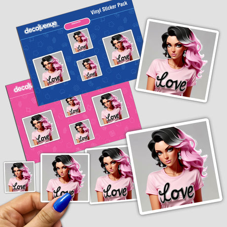 Doll wearing Love Tshirt