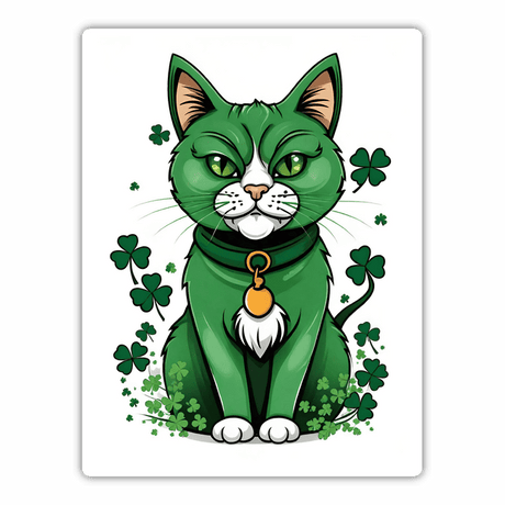 Green Cat St. Patrick's Day