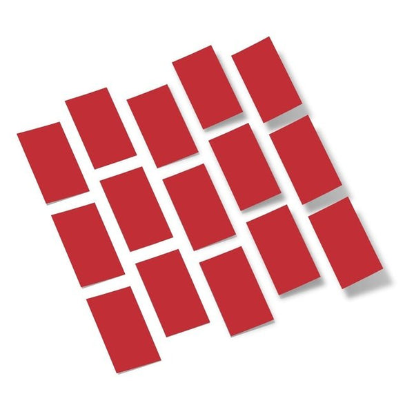 Red Rectangles Vinyl Wall Decals
