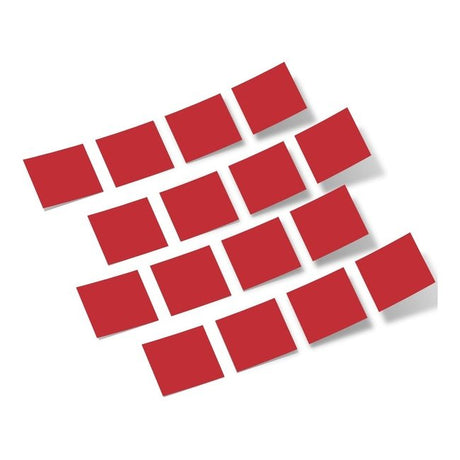 Red Squares Vinyl Wall Decals