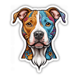 Colorful Pitbull Face