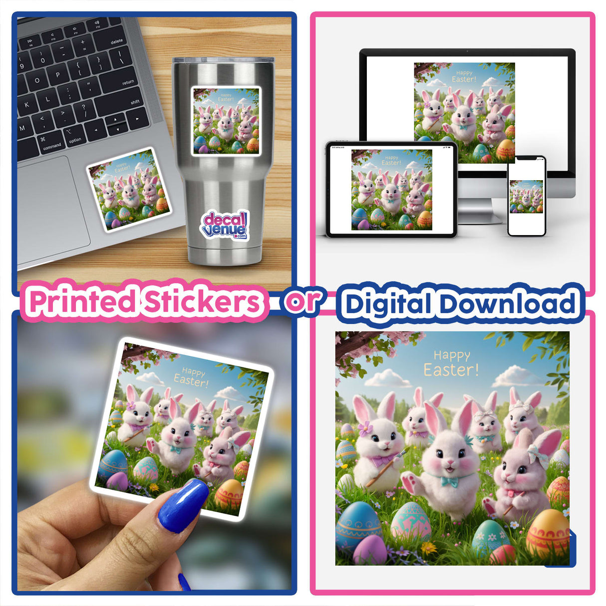 Happy Easter: Bunnies & Blooms