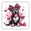 Big Pink Leopard Bow Pitbull