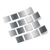 Metallic Silver Squares Vinyl Wall Decals