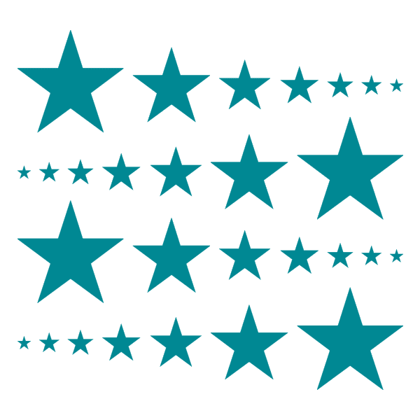 Stars Mixed Sizes Vinyl Wall Decals - Choose any color | Shapes & Patterns | DecalVenue.com