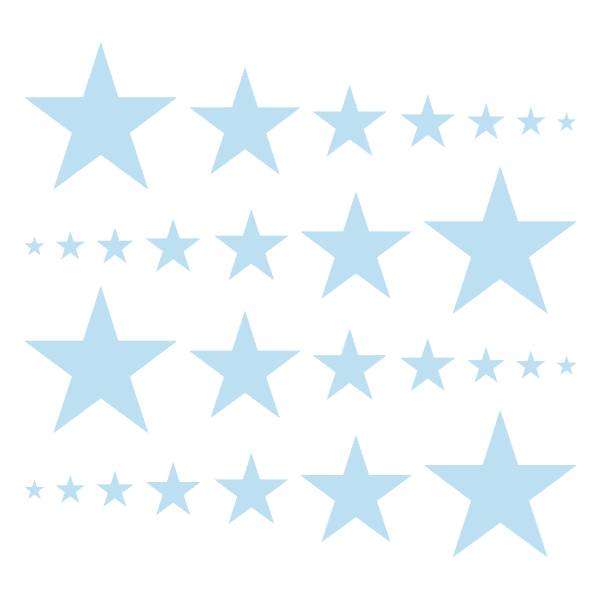 Stars Mixed Sizes Vinyl Wall Decals - Choose any color | Shapes & Patterns | DecalVenue.com