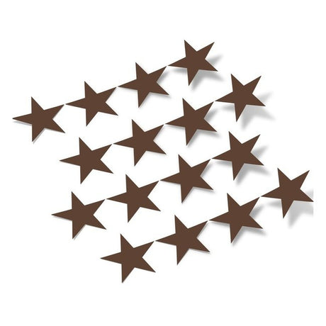 Chocolate Brown Stars Vinyl Wall Decals