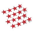 Red star vinyl wall decals in a scattered arrangement on a white background