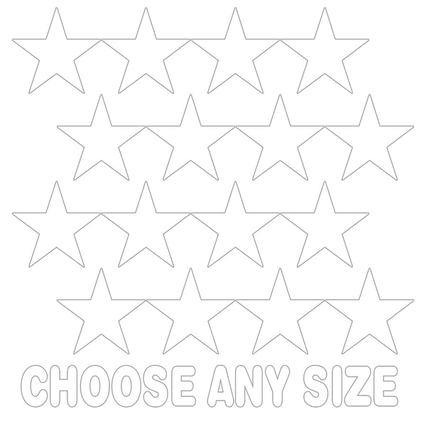 White Stars Vinyl Wall Decals