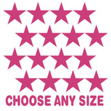 Hot Pink Star-Shaped Wall Decals - Customizable Sizes for Decorative Expression